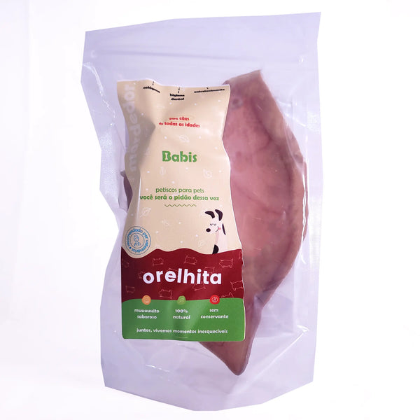 Orelhita - Mordedor Natural de Orelha Suína Desidratada
